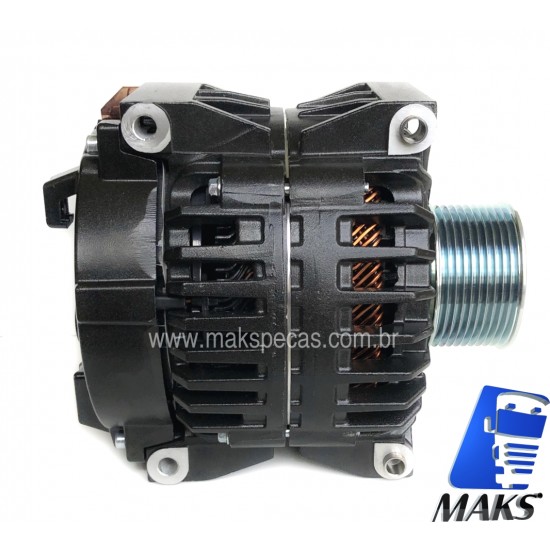 ALT8165 - Alternador modelo Prestolite 53160023,  Scania 2448165, 24V, 150A, polia 10 estrias, aplicação Scania