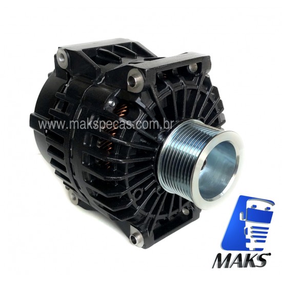 ALT8165 - Alternador modelo Prestolite 53160023,  Scania 2448165, 24V, 150A, polia 10 estrias, aplicação Scania