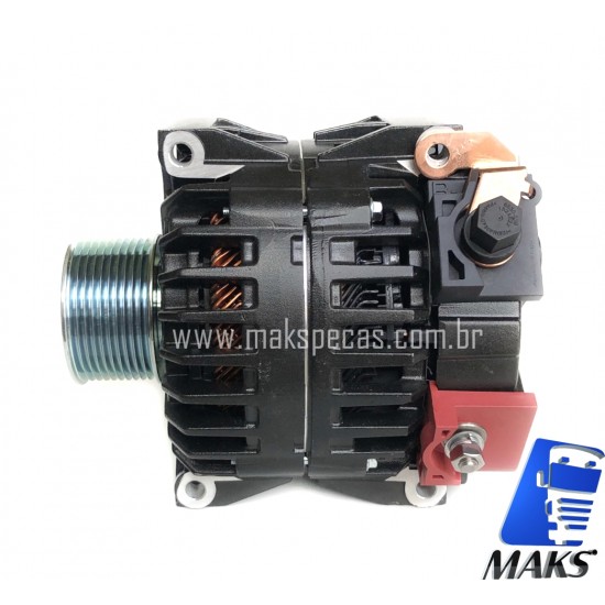 ALT8165 - Alternador modelo Prestolite 53160023,  Scania 2448165, 24V, 150A, polia 10 estrias, aplicação Scania