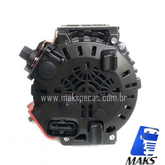 ALT8165 - Alternador modelo Prestolite 53160023,  Scania 2448165, 24V, 150A, polia 10 estrias, aplicação Scania