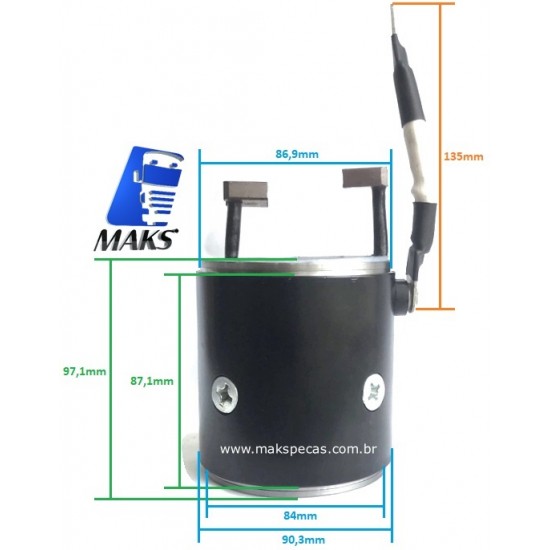 CPDR478 - Carcaça polar completa partida Delco Remy 8200478 29MT - Ford/ VW/ Cummins.