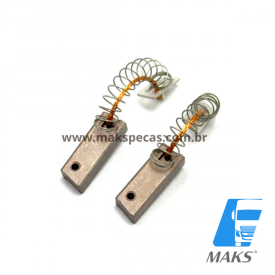 ESC8891 - Jogo de escovas para o regulador do alternador modelo Mitsubishi 24V 80A, VOLVO VM 210,240,260, outros. ESC8891 - Jogo de escovas para o regulador do alternador modelo Mitsubishi 24V 80A, VOLVO VM 210,240,260, outros.