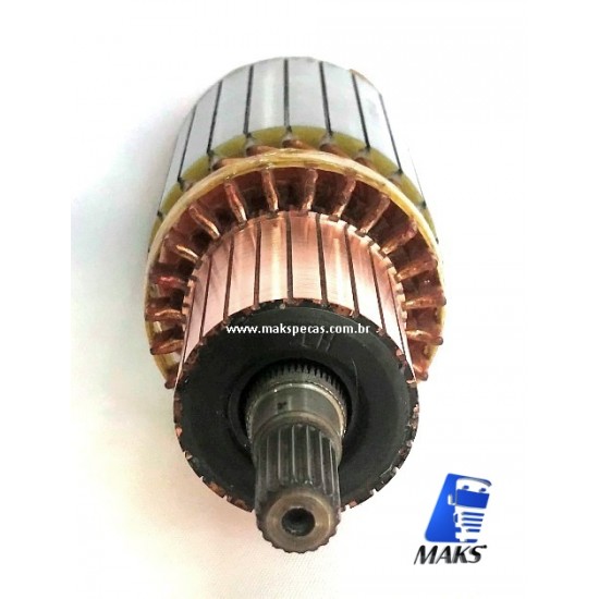 IND7550 - ​Induzido motor de arranque tipo Denso N940, 2280007550, STR70278, 24V 5,5KW 10dentes, aplicação Iveco Cursor.