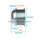 POL6393 - Polia para alternador Mitsubishi A004TR6393 24V 110A Volvo FH12, FM12, FMX12 POL6393 - Polia para alternador Mitsubishi A004TR6393 24V 110A Volvo FH12, FM12, FMX12