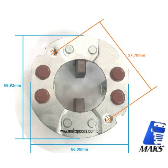 PEK168 - Porta escovas para motor de arranque modelo Nikko 24V, 5.0kW, ISUZO