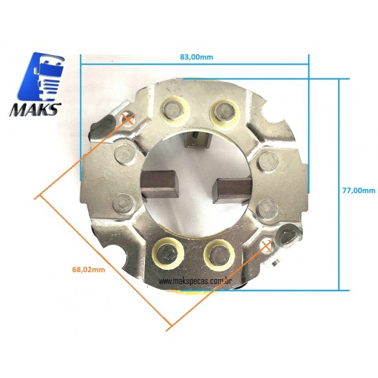 PEMI472 - Porta escovas para motor de arranque modelo Mitsubishi M009T80472. Aplicação MBB, Volvo.