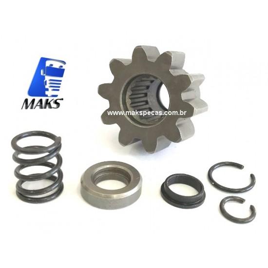 PHD5001 - Kit pinhão para motor de arranque tipo Denso 228000-5001 24V, 10 dentes. Aplicação Cummins 3282626, 3675289RX, 3957596, Komatsu 600-863-5110, 600-863-5111, Nippondenso 228000-5000, 228000-5001, 228000-5002, 228000-5003, 9722809-50