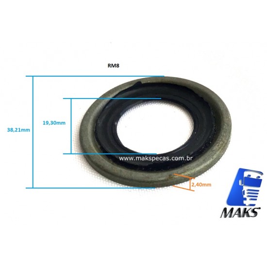 RM8 - Retentor ( gaxeta ) para motor de partida Mitsubishi série M8 5.0kW