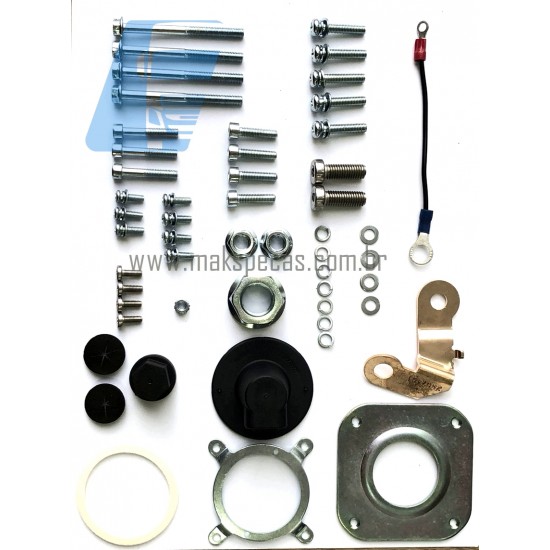 KIT8165 - Kit completo de fechamento para alternador modelo Prestolite 53160023, 24V, 150A, aplicação Scania