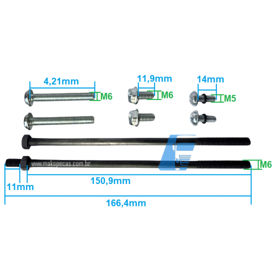 PF62671 - Kit de fechamento para motor de arranque Mitsubishi M008T6267124V 5,5KW, aplicação VW, MAN, outros