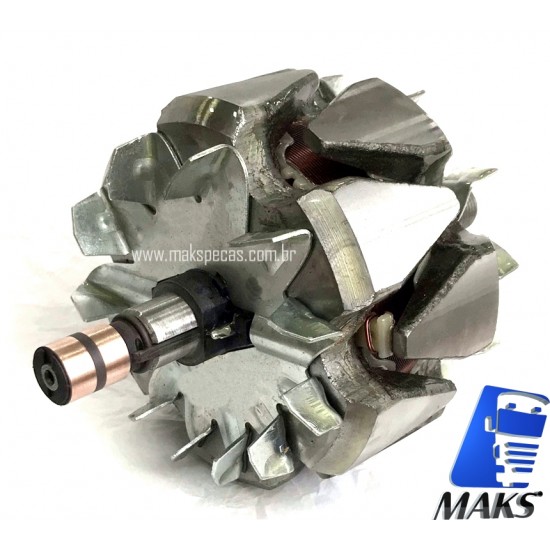 ROT200JD - Rotor Alternador eletronico tipo Bosch 0124625030 12V 200A. Aplicação Tratores John Deere, AH229090.