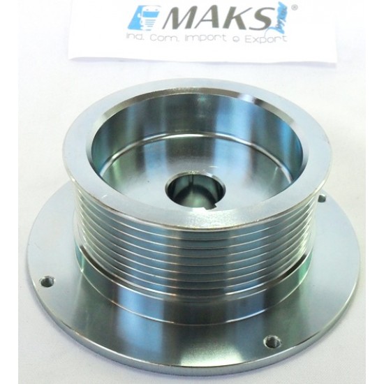 POL591A - Polia para alternador eletrônico tipo Mitsubishi A009TU5591A 24V 150A. Aplicação Onibus Scania, 571472, 1777301, 1777466, 1536236.