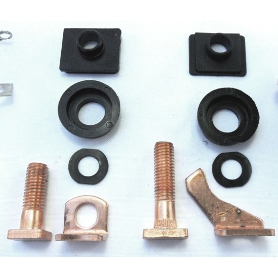 PF7550 - Kit parafuso do rele de partida motor de arranque tipo Denso N940, 2280007550, STR70278, 24V 5,5KW 10dentes, aplicação Iveco Cursor.