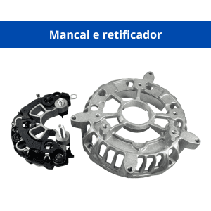 TTR1722 - Mancal traseiro e retificador para alternador Bosch tipo F00M136441, F00M133224