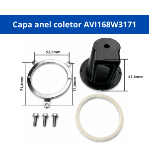 AA3171 - Kit capa do anel coletor para alternador modelo Prestolite/Leece Neville AVI168W3171 – 24 V | 150 A - Imagem 3