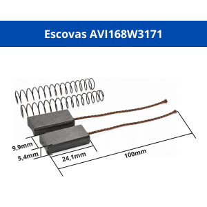ESC3171 - Jogo de escovas regulador alternador modelo Prestolite/Leece Neville AVI168W3171 – 24 V | 150 A - Imagem 3