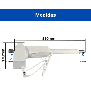 WTM3L300 - Atuador Linear Para Cama, Portas 300mm 24v 5000N - Imagem 3