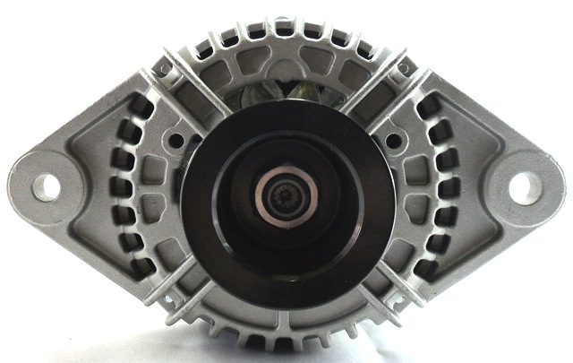 ALT008 - Alternador eletrônico modelo Bosch 0124655008 24V 110 A, polia 8 canais com 63mm. Aplicação Volvo