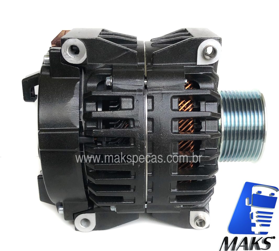 ALT8165 - Alternador mod  Prestolite AVI150P2114HP, 24V  180A,  Scania 2448165, 2572595, 3138003, 3140940, polia 10 estrias,  71 mm diametro aplicação ônibus e caminhões Scania.