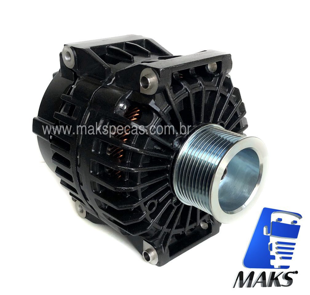 ALT8165 - Alternador mod  Prestolite AVI150P2114HP, 24V  180A,  Scania 2448165, 2572595, 3138003, 3140940, polia 10 estrias,  71 mm diametro aplicação ônibus e caminhões Scania.