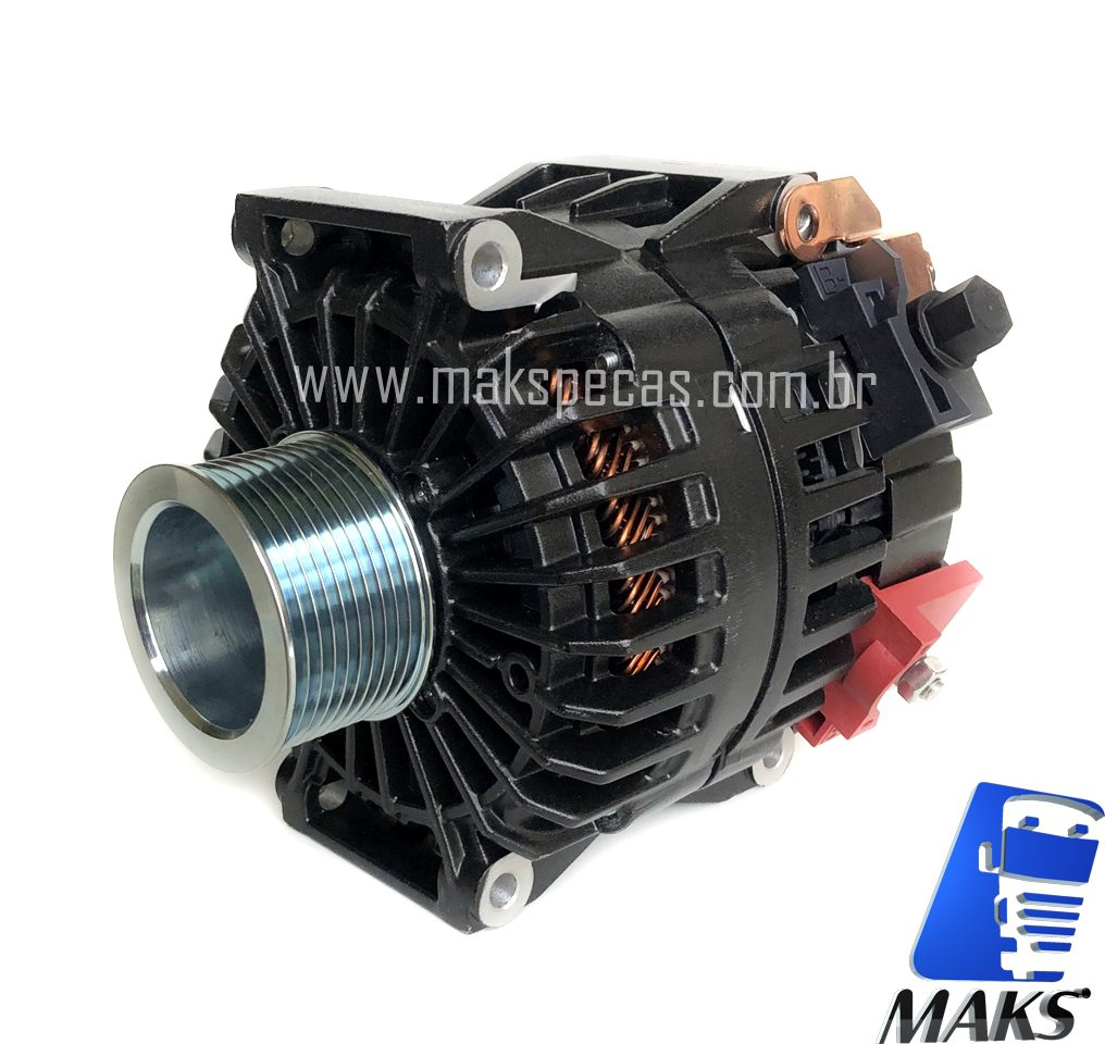 ALT8165 - Alternador mod  Prestolite AVI150P2114HP, 24V  180A,  Scania 2448165, 2572595, 3138003, 3140940, polia 10 estrias,  71 mm diametro aplicação ônibus e caminhões Scania.