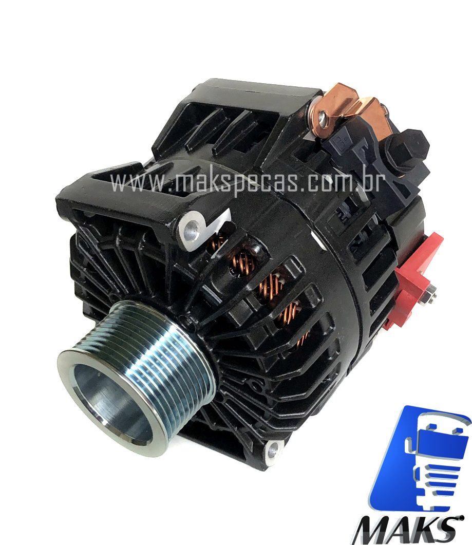 ALT8165 - Alternador mod  Prestolite AVI150P2114HP, 24V  180A,  Scania 2448165, 2572595, 3138003, 3140940, polia 10 estrias,  71 mm diametro aplicação ônibus e caminhões Scania.