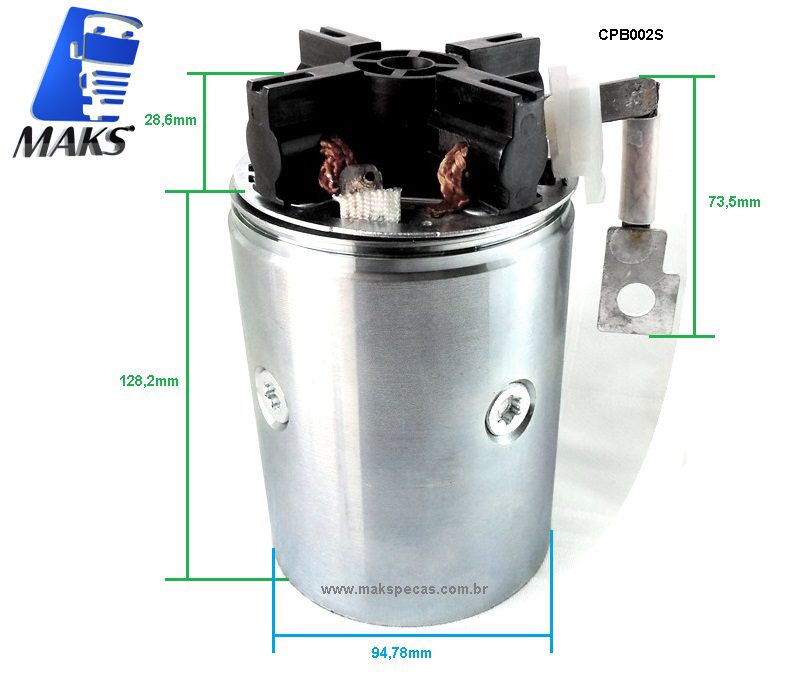 CP002S - Carcaça polar mod 2007 010 173 completa para motor de arranque modelo  Bosch 24V , aplicação Scania Highline Série 4 5: