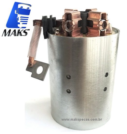 CPB001 - Carcaça polar completa com porta escovas para partida Bosch 0001241001 Scania série 3/4/5 Highline