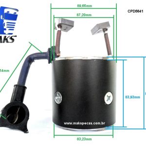 CPD5641 - Carcaça Polar (Bobina) para motor de Partida tipo Denso 24V, 4,5Kw, 10dentes. Aplicação Iveco Stralis 2995138/ 42498714/ 99432760/ Lucas LRS01957/ LRS1957