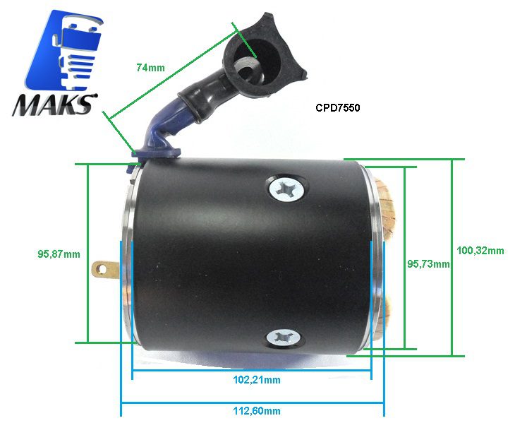 CPD7550 - Carcaça polar motor de arranque tipo Denso N940, 2280007550, STR70278, 24V 5,5KW 10dentes, aplicação Iveco Cursor.