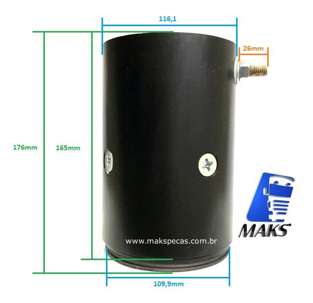 CPJE006 - Carcaça polar completa para motor de arranque modelo Bosch JE 0001371006 24V 6,5Kw.