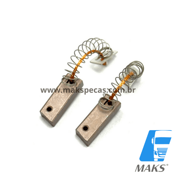 ESC8891 - Jogo de escovas para o regulador do alternador modelo Mitsubishi 24V 80A, VOLVO VM 210,240,260, outros.