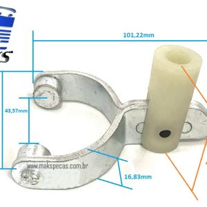 GFM472 - Garfo de acionamento para motor de arranque modelo Mitsubishi Série M9 7,5KW 24V (grande), diversas aplicações: