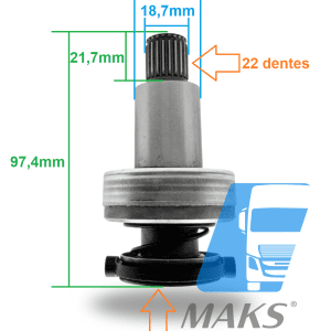 IMPB625 - Impulsor de Partida – Motor de Partida BOSCH 0001125625 / TOYOTA 28100-0L200 – Hilux 2.8 D 12 V (GUN126)