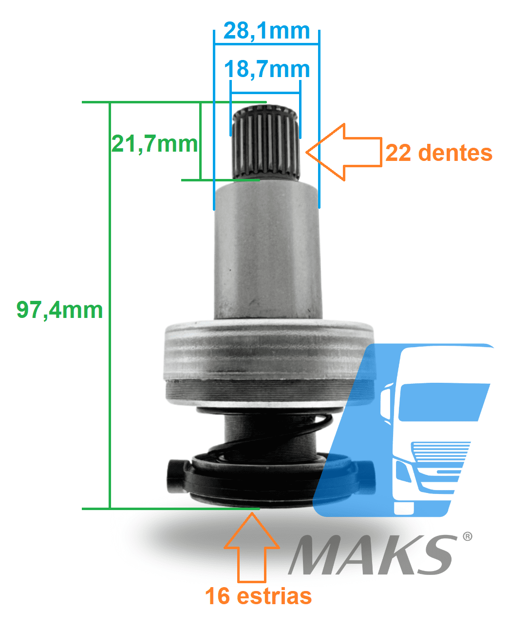 IMPB625 - Impulsor de Partida – Motor de Partida BOSCH 0001125625 / TOYOTA 28100-0L200 – Hilux 2.8 D 12 V (GUN126)
