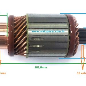 IND29MT24 - Induzido motor de partida mod DR 10515834  aplic motor part Delco Remy 29MT 24V diversos