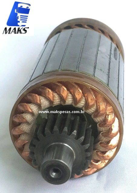 IND38MT - Induzido motor de partida Delco Remy 8200072,(00005, 00025, 00053, 00077, 00078, 00356) Volvo FH, NH12, Ford Cargo 2632, 2932, 4532, 5032, Case, Cummins, VWB, Outros.