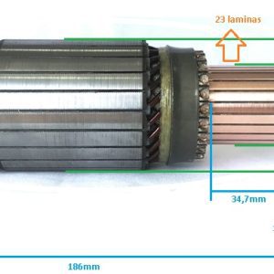 IND5641 - Induzido para motor de Partida tipo Denso 24V, 4,5Kw, 10dentes. Aplicação Iveco Stralis 2995138/ 42498714/ 99432760/ Lucas LRS01957/ LRS1957