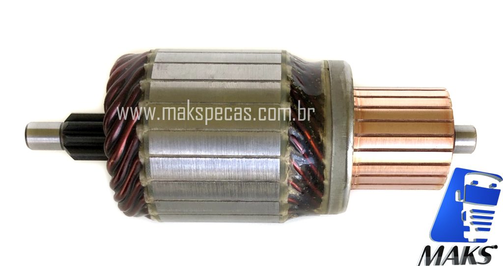 IND5740 - Induzido motor de partida modelo Denso 4280005741 12V, 2.7kW, 10 dentes CW, aplicação John Deere