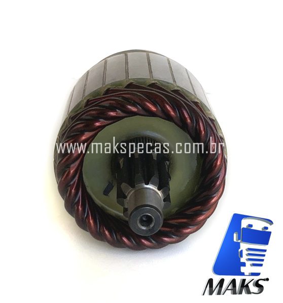 IND5740 - Induzido motor de partida modelo Denso 4280005741 12V, 2.7kW, 10 dentes CW, aplicação John Deere