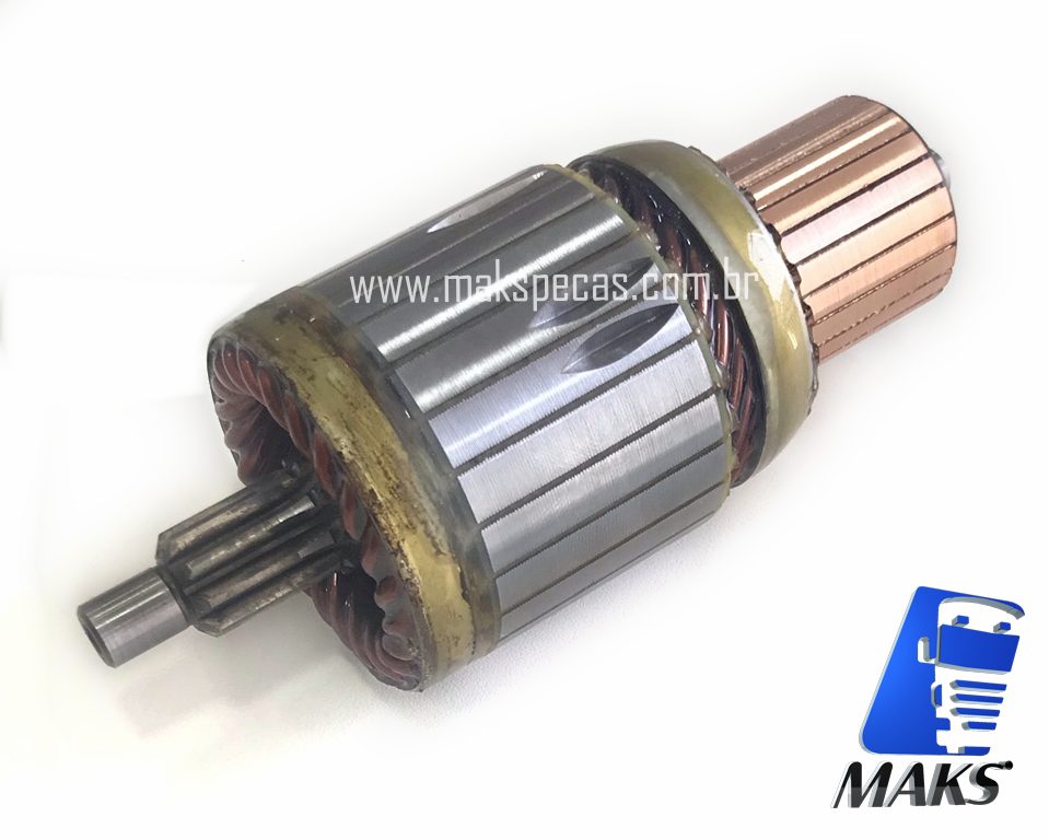 IND7100 - Induzido para motor de arranque modelo Denso 428000-7100 24V, 4.8Kw, 10 Dentes.