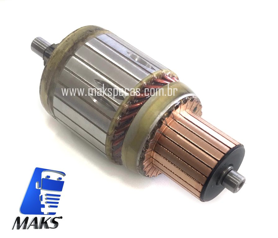 IND7100 - Induzido para motor de arranque modelo Denso 428000-7100 24V, 4.8Kw, 10 Dentes.