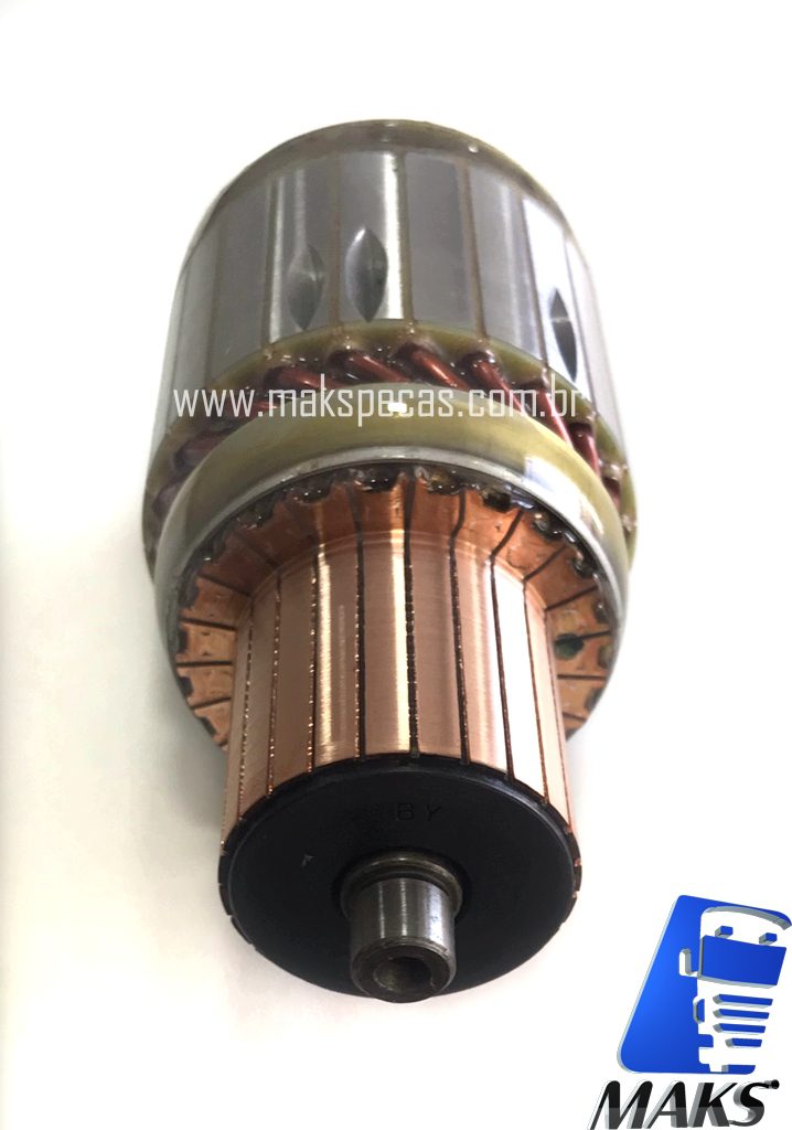 IND7100 - Induzido para motor de arranque modelo Denso 428000-7100 24V, 4.8Kw, 10 Dentes.