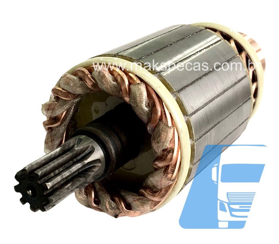 IND7171- Induzido partida modelo Nikko 230007171 24V 7.5Kw, 15 dentes. Mitsubishi S12R S16R 15T