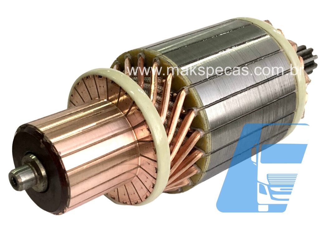 IND7171- Induzido partida modelo Nikko 230007171 24V 7.5Kw, 15 dentes. Mitsubishi S12R S16R 15T