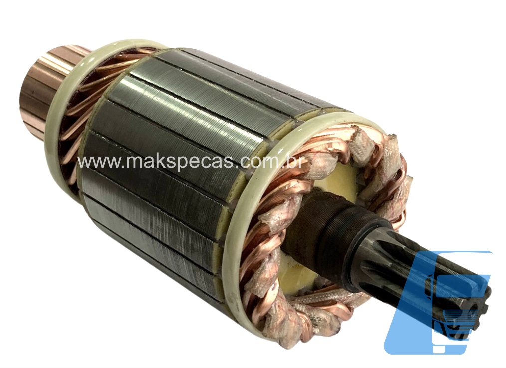 IND7171- Induzido partida modelo Nikko 230007171 24V 7.5Kw, 15 dentes. Mitsubishi S12R S16R 15T