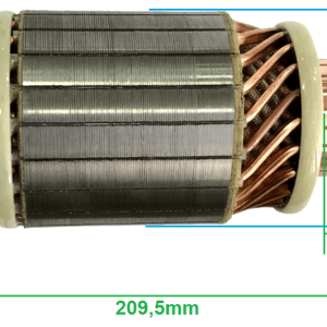 IND7171- Induzido partida modelo Nikko 230007171 24V 7.5Kw, 15 dentes. Mitsubishi S12R S16R 15T