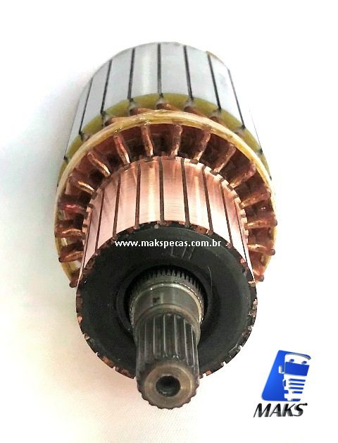 IND7550 - ​Induzido motor de arranque tipo Denso N940, 2280007550, STR70278, 24V 5,5KW 10dentes, aplicação Iveco Cursor.