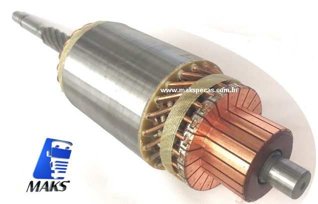 INDJF24 - Induzido para motor de arranque (partida) modelo Bosch 24V 9000083064, 9000083065, 9000083079, outros INDJF24 - Induzido para motor de arranque (partida) modelo Bosch 24V 9000083064, 9000083065, 9000083079, outros