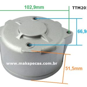 TTM20171 - Mancal traseiro para motor de partida Mitsubishi M009T20171. Aplicação MBB AXOR 3344/outros linha 5,5kw.